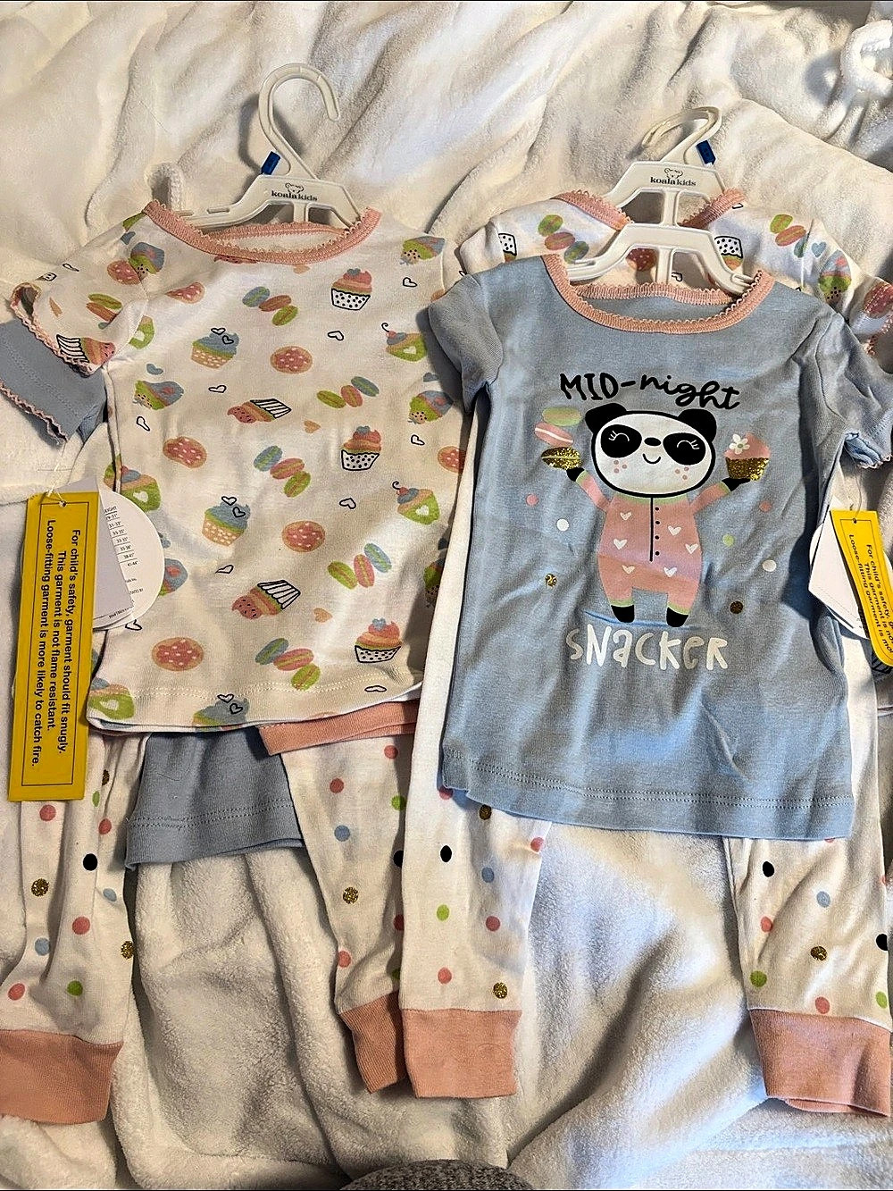Koala Kids Blue & White Polka Dot Matching Sets great for twins! 24 months